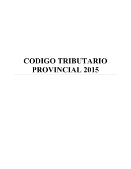 Código Tributario - Universidad Nacional de Córdoba
