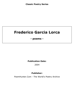 Frederico Garcia Lorca - poems -