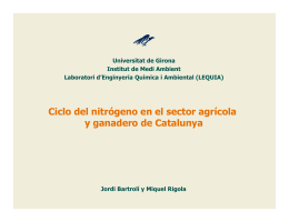 Ciclo del nitrógeno en el sector agrícola y ganadero de Catalunya