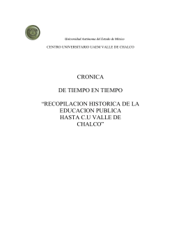 cronica de tiempo en tiempo - Universidad Autónoma del Estado de