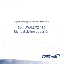 SonicWALL TZ 180 Getting Started Guide