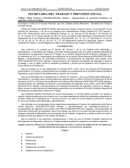 NOM-006-STPS-2000 - Secretaría del Trabajo y Previsión Social