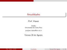 Anualidades - Claroline - Universidad de Costa Rica