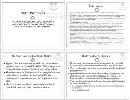 MAC Protocols - Department of Computer Science