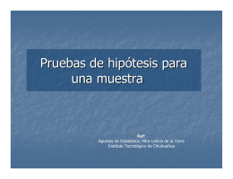 Pruebas de hipotesis - Centro de Geociencias ::.. UNAM