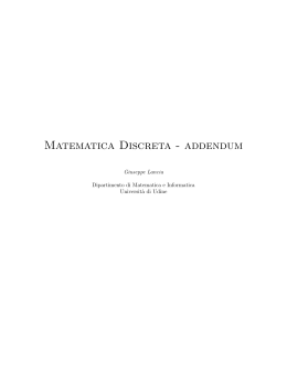 Matematica Discreta - addendum - Dipartimento di Matematica e