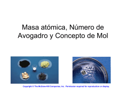 Masa atómica, Número de , Avogadro y Concepto
