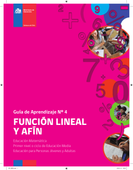 Función LineaL y aFín - Educación de Personas Jóvenes y Adultas