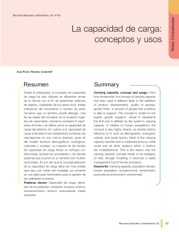 La capacidad de carga: conceptos y usos (PDF Available)