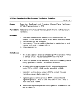 RES Non-Invasive Positive Pressure Ventilation Guideline Page 1 of