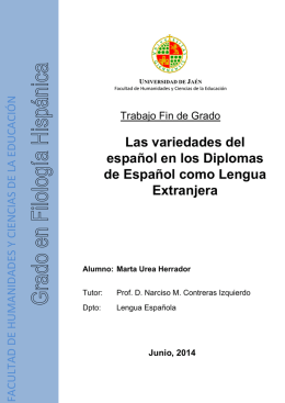 Las variedades del español en los Diplomas de Español