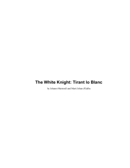 The White Knight: Tirant lo Blanc