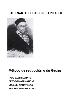 Método de reducción o de Gauss