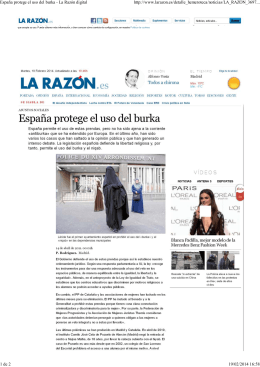 España protege el uso del burka - La Razón digital
