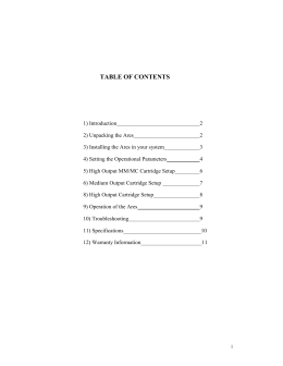 table of contents
