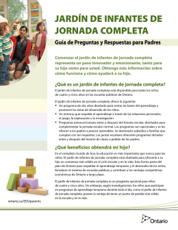 JARDÍN DE INFANTES DE JORNADA COMPLETA Guía de