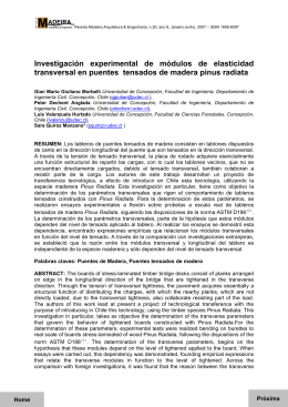 Investigación experimental de módulos de elasticidad transversal