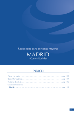 Residencias Para Personas Mayores MADRID