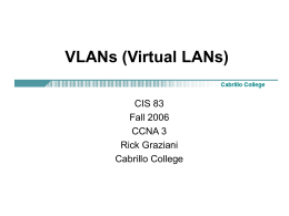 VLANs - Cabrillo College