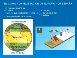 Climas y vegetación de España.