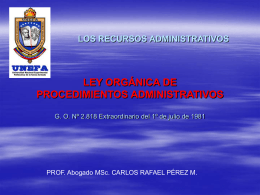 los recursos administrativos - Página Personal de Carlos Pérez