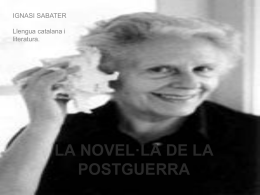 la novel·la de la postguerra - 3ESO-IES