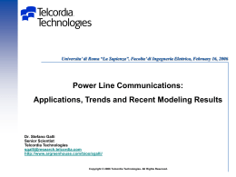 Power Line Communications: Applications, Trends and Recent
