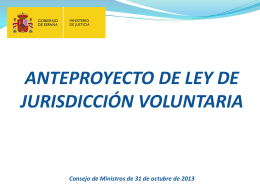 Presentación de la futura Ley de Jurisdicción Voluntaria