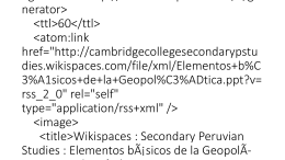 Wikispaces : Secondary Peruvian Studies : Elementos básicos de la
