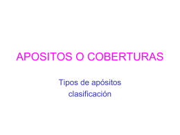 APOSITOS O COBERTURAS