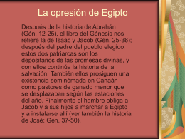 La opresión de Egipto - Parroquia Regina Mundi
