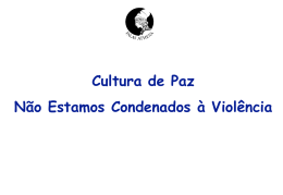 Slide 1 - Comitê da Cultura de Paz