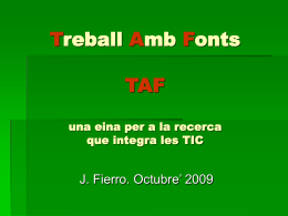 Presentació TAF Josep Lluis Fierro.