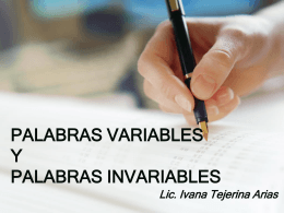 palabras invariables