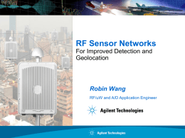 Agilent RF sensor networks for Improved Detection and