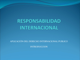 responsabilidad internacional - Derecho Internacional Público