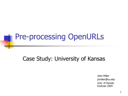Pre-processing OpenURLs