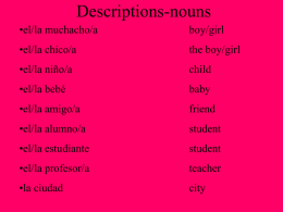 Descriptions-noun - Kingsley Area Schools