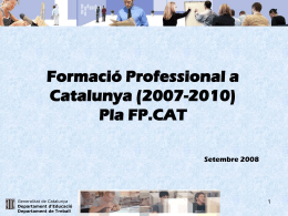 Presentació "Pla FP a Catalunya"