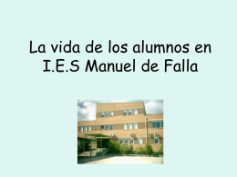 La vida de los alumnos en el Instituto de Manuel de Falla, Coslada