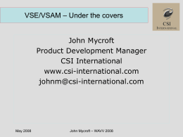 VSE/VSAM - Under the Covers