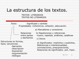 La estructura de los textos.