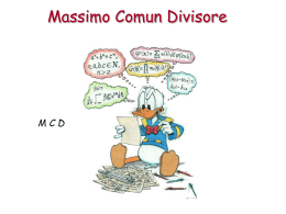 Massimo Comun Divisore
