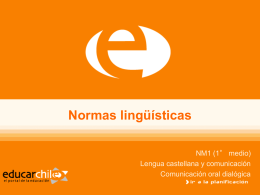 Normas lingüísticas - Sector Lenguaje y Comunicación