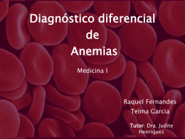 13 – Diagnóstico diferencial de anemias
