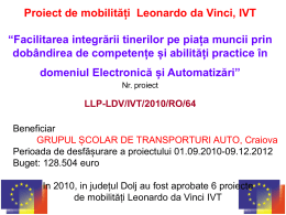 Slide 1 - Liceul Tehnologic de Transporturi Auto Craiova