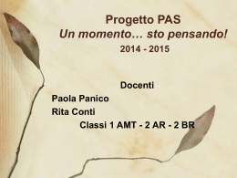 Progetto PAS 2010 - 2011