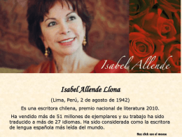 Isabel Allende - REVALORIZANDO EL TRANSCURRIR DE LA VIDA