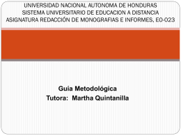 Universidad Nacional Autónoma de Honduras Asignatura