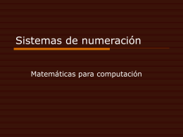 Sistemas de numeración - Instituto Tecnológico de Chetumal